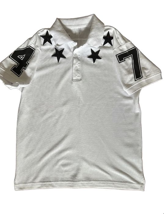 Tricou GVNCHY star polo alb