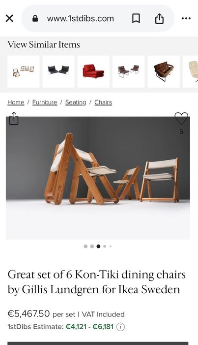 Сгъваеми столове / Gillis Lundgren / 70-те