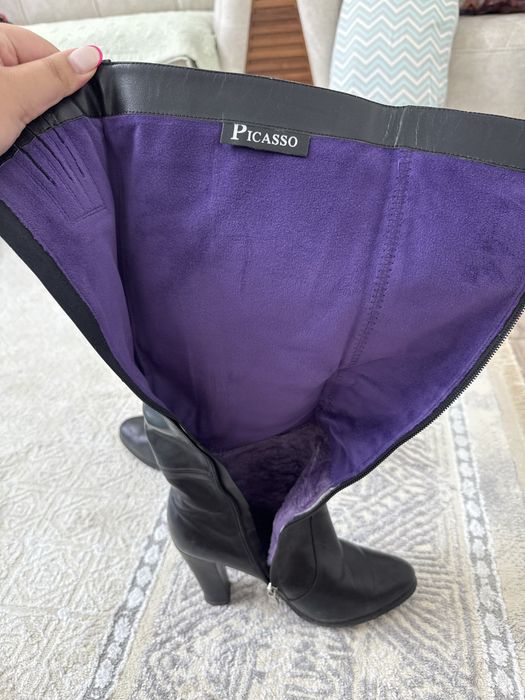 Продам кожаные сапоги