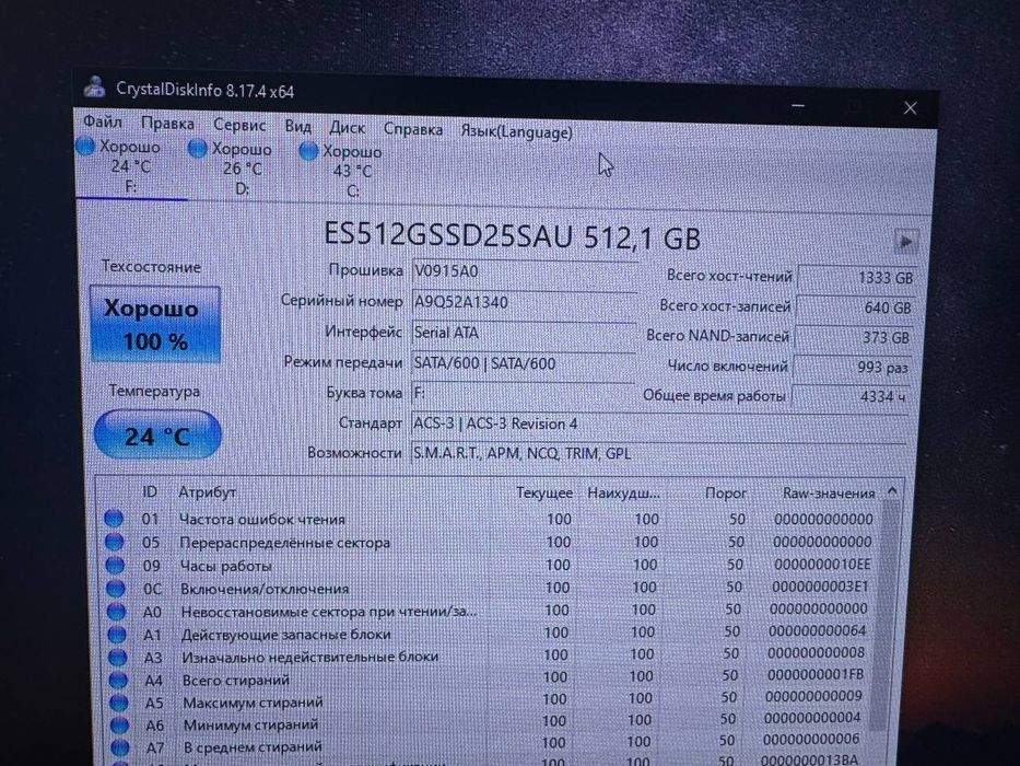 Продаётся SSD 512 gb
