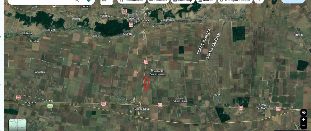 teren arabil 7ha Dragalina cu deschidere foarte mare la DN21