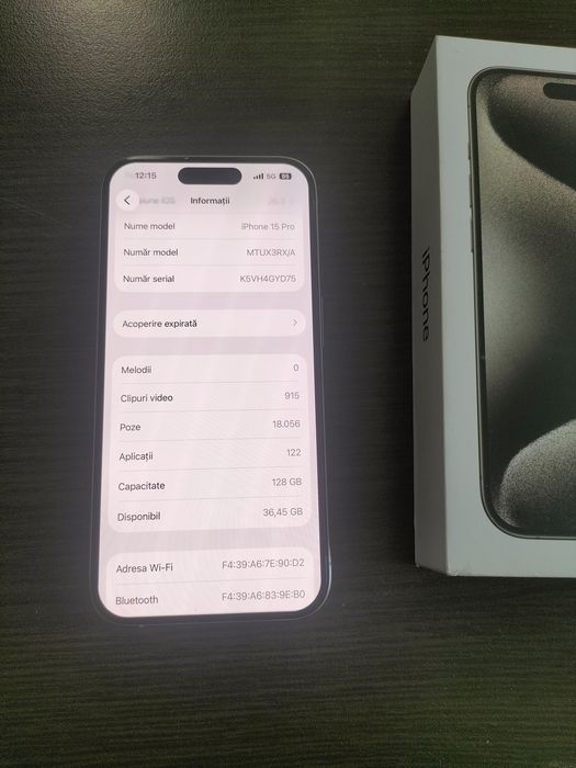 Iphone 15 PRO Natural Titanium