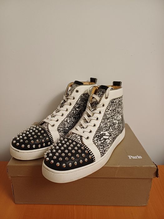 Christian Louboutin Louis Flat Spikes "Loubi Graffiti"