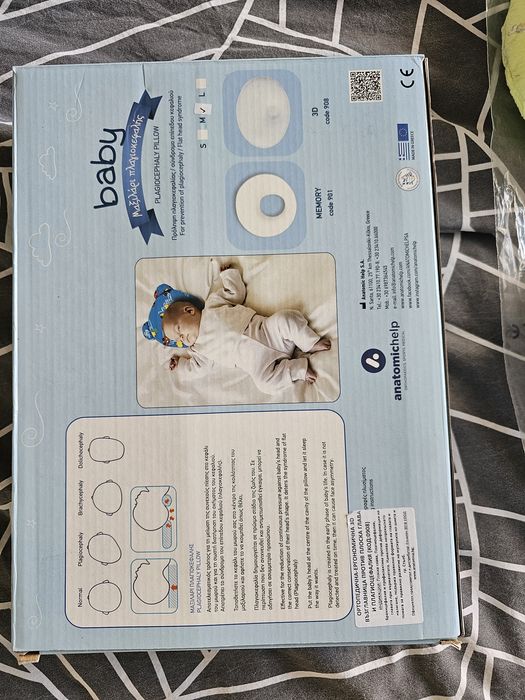 Анатомична бебешка възглавница против плоска глава! РАЗМЕР М