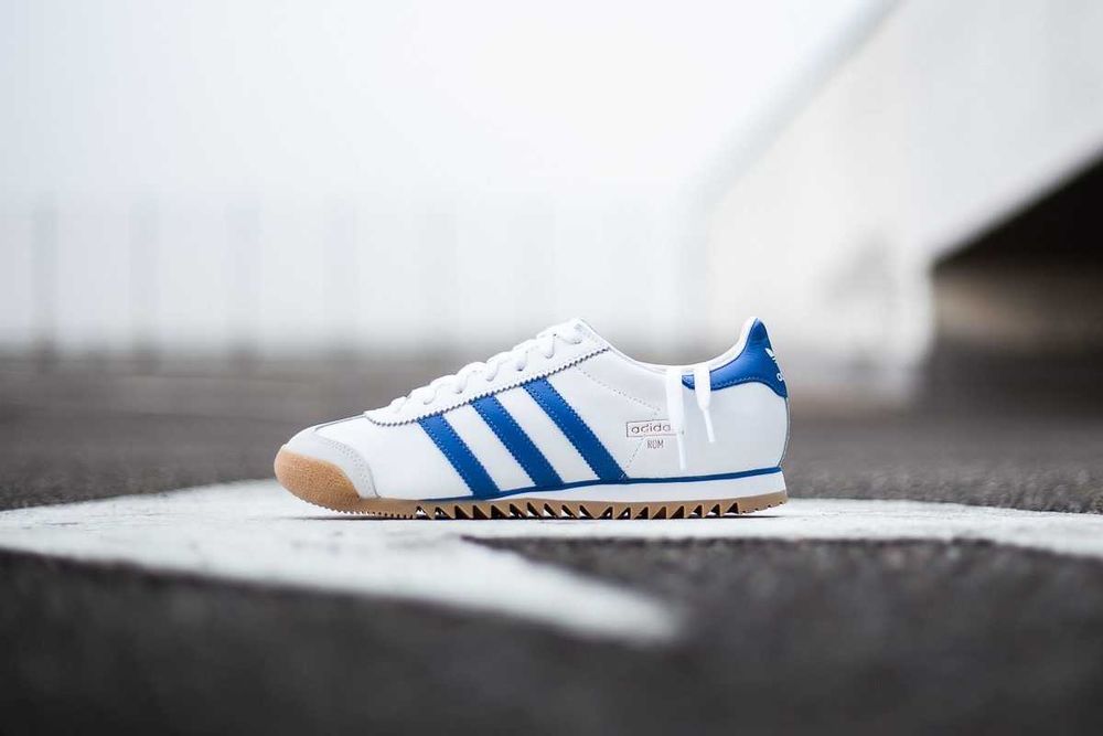 Adidas Originals ROM Leather White Blue Чисто Нови Ест Кожа UK8 / EU42