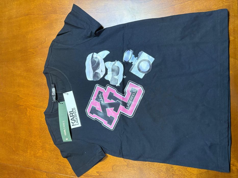 Tricou S Negru Karl Lagerfeld nou nepurtat cu etichetă roz