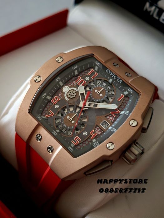 INVICTA Strada Red/Rose Gold 47 mm, Инвикта нов мъжки часовник