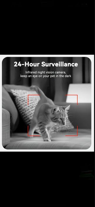 Hranitor/Dispenser inteliget, Cu Camera HD pt caini si pisici, NOU