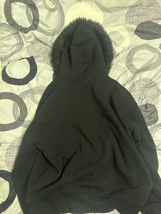 Hanorac cu blana custom Negru M