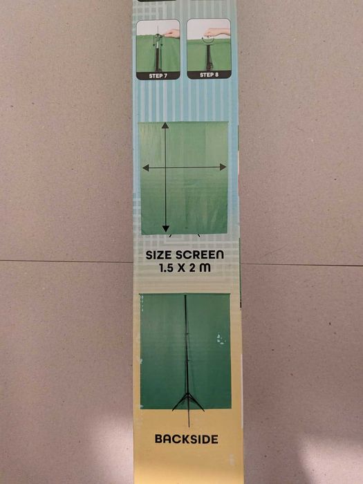 Green screen 1.5x2m cu trepied inclus si husă de transport, nou