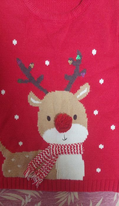 Детски коледен пуловер