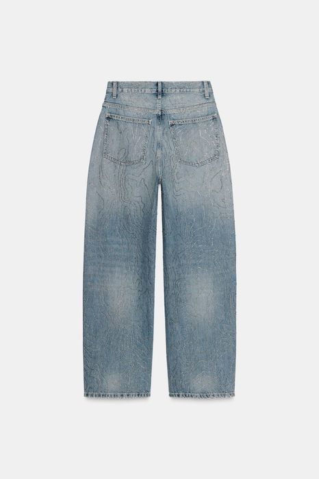 Дънки ZARA с камъни 34,36 размер