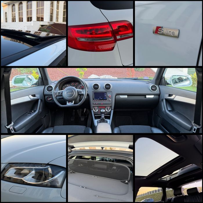Audi A3 1.4 Tfsi Euro 5 S line Alb Perlat Panoramic
