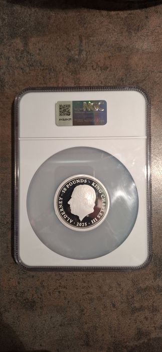 Monedă Argint 5oz 2025 Alderney - Una & the Lion - NGC PF70 - SEMNATĂ