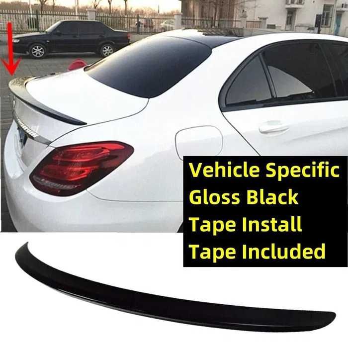 Спойлер за багажник C63 AMG седан Mercedes C W205 черен лак