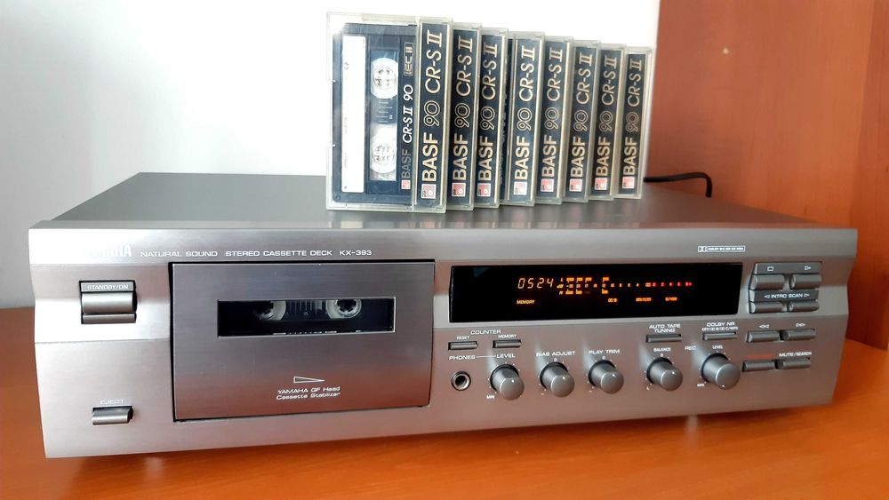 Deck Yamaha KX-393 + casete audio BASF type II BONUS