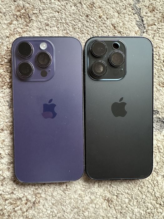 Carcase iPhone 14 Pro Grey/ Purple, full flex, stare foarte buna
