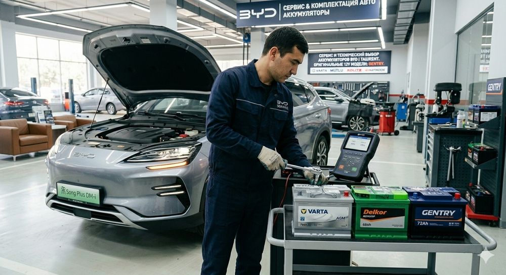 BYD учун 12V Аккумуляторлар (Varta, Delkor, Gentry, Mutlu). Кафолат