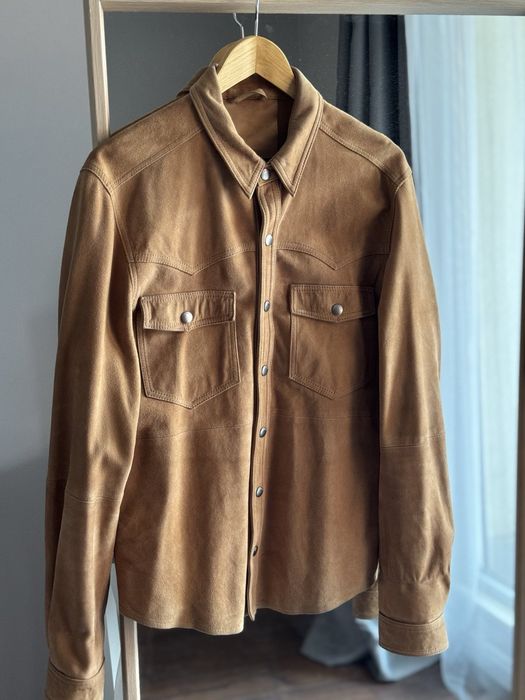 Мъжко естествено кожено яке/велур SELECTED L