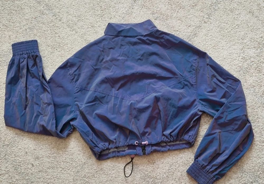 Geaca reflectiv, windbreaker crop