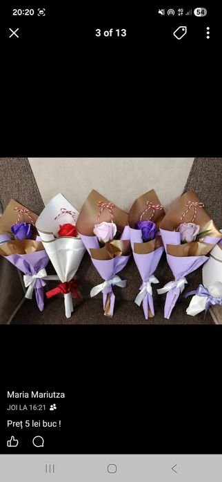 Buchet trandafiri sapun