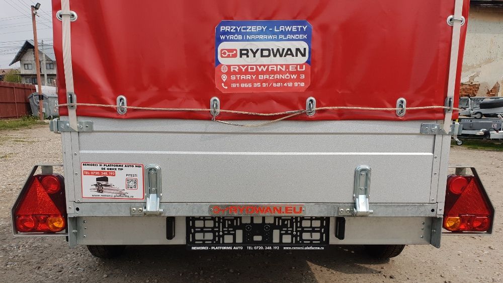 Remorca 750kg, RYDWAN Euro C- 750/D2(250 cmX130cm) , 2 axe, , OFERTA!