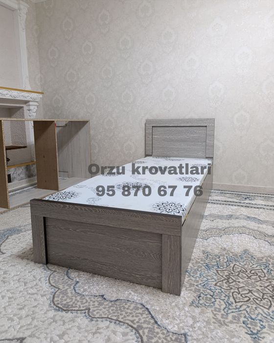 Krovat bir kishilik sandiqli