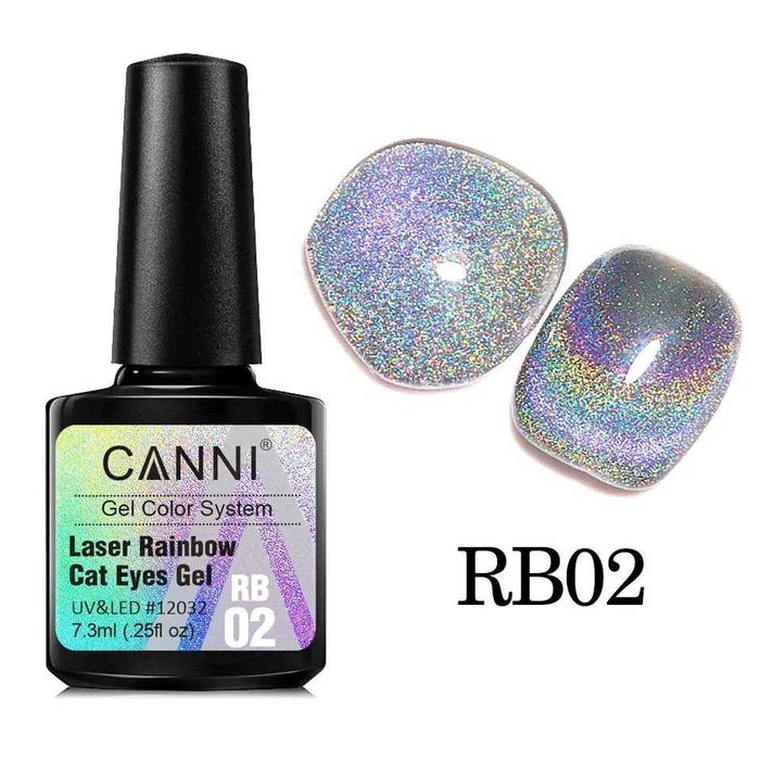 CANNI Laser Rainbow Cat Eye гел лак