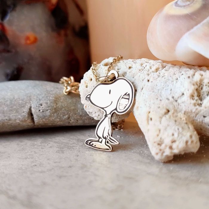 Сребърно детско колие-колие с фигурка на Снупи-колие за детски подарък