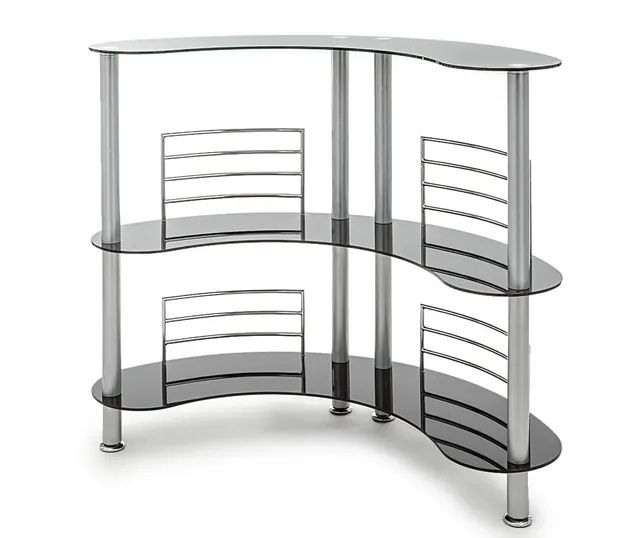 Bar de sticla cu picioare cromate