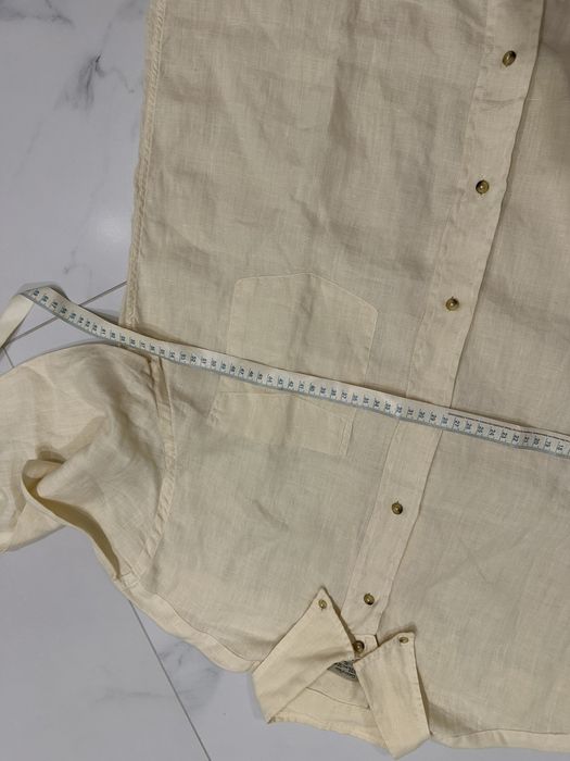 Оригинална ленена мъжка риза L размер