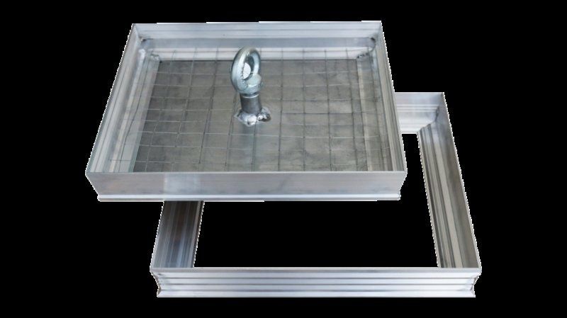 Метална ревизия за вграждане в под