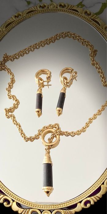 Набор Chaumet lariat колье и серьги