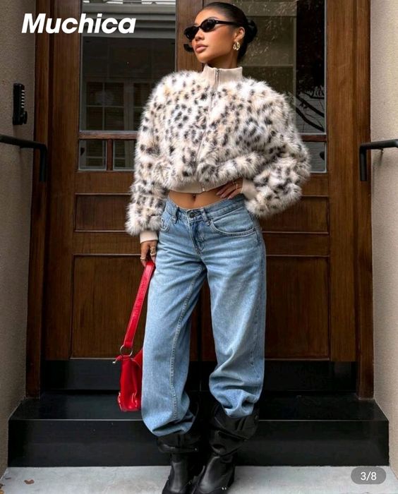 Страхотно дамско яке животински принт