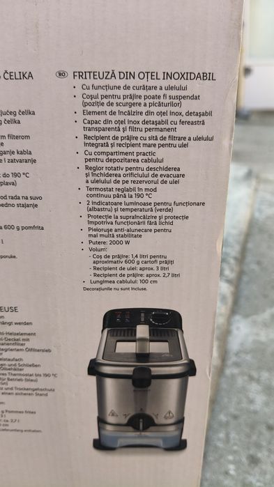 Friteuza Silvercrest otel inoxidabil 2000 w