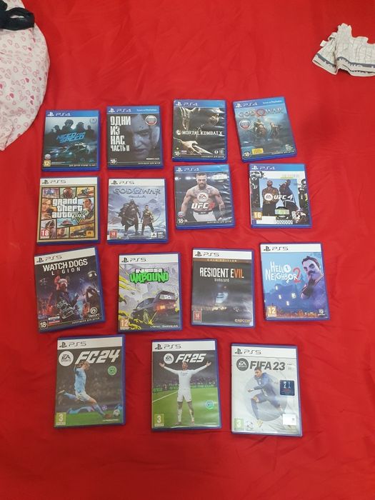 Диски с играми на Sony playstation 4