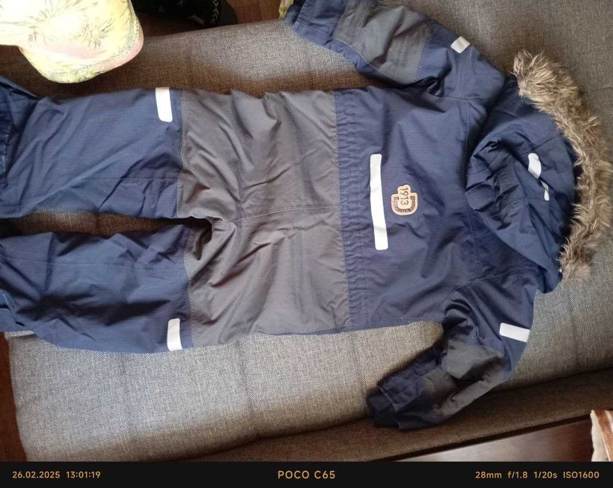 Комбинезон didriksons зимний 4-6 лет + шапка-ушанка didriksons