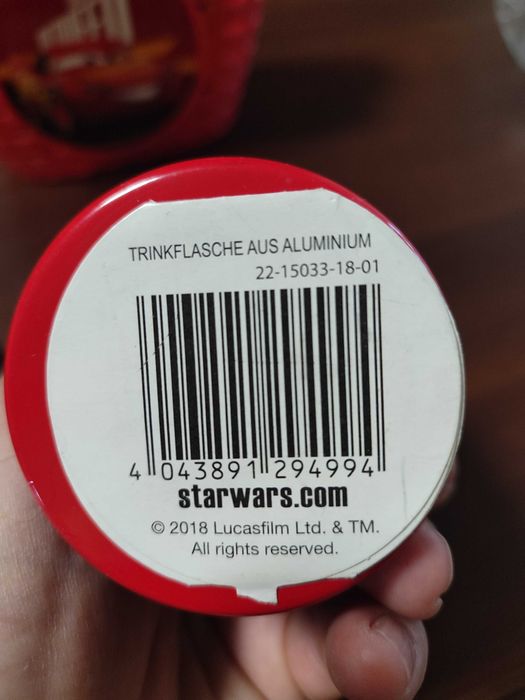 Бутилка за вода и сок Star Wars и кошница за колело McQueen