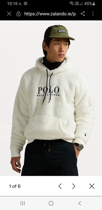 POLO Ralph Lauren Pile Fleece  Hoodie  S / M НОВО!   ОРИГИНАЛ Мъжко Го