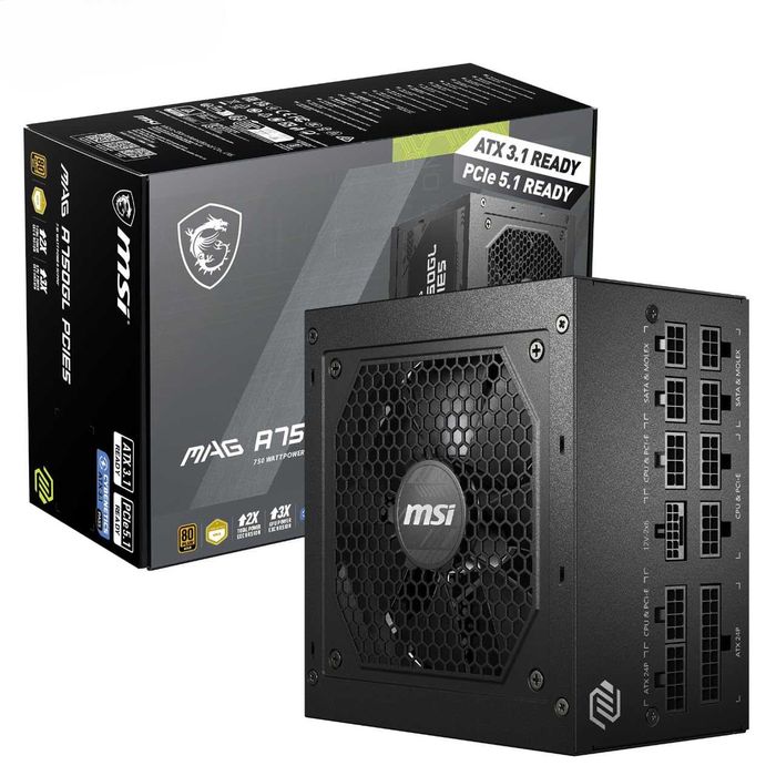 Блок питания для ПК - MSI A750GL 750W (80 Plus Gold)