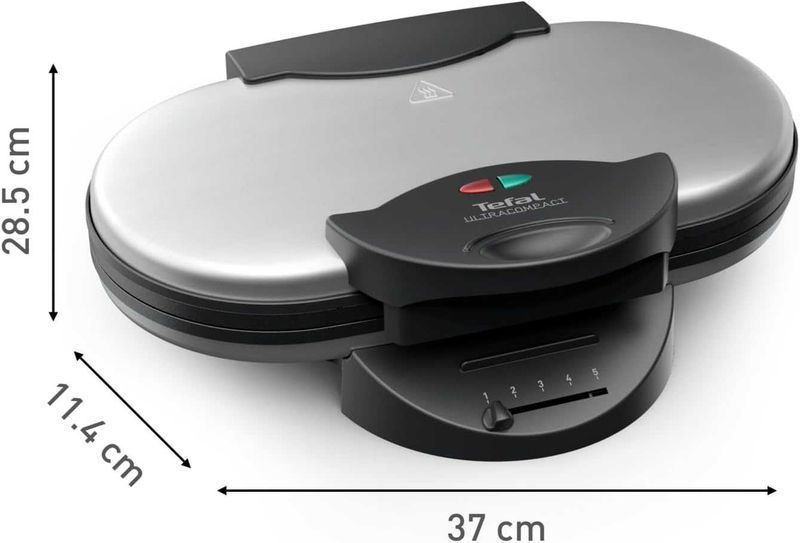 Нов Гофретник от Неръждаема Стомана Tefal WM 311D, 2 години Гаранция, 1200W