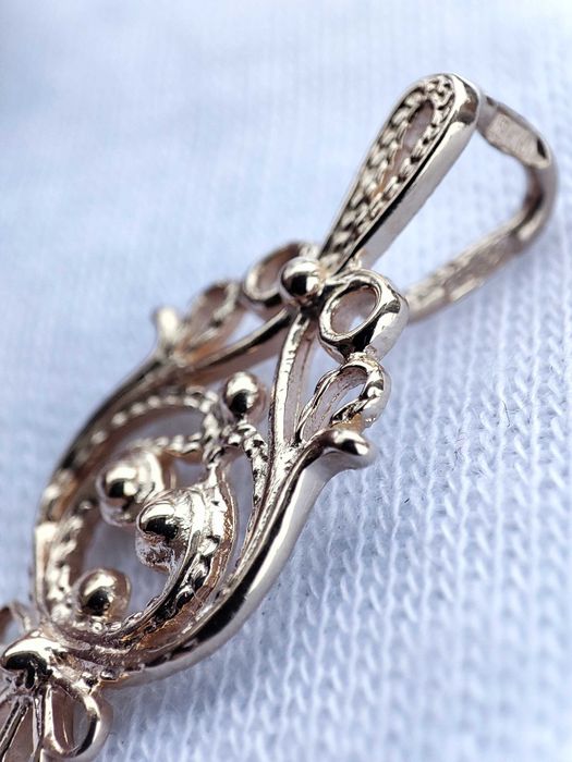 Pandantiv Aur retro 583 14K Rusia Rusesc Traditional Aur Rusesc Unicat