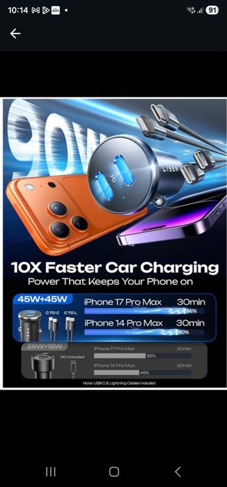 Incarcator  auto  telefon 90w Iphone Samsung s