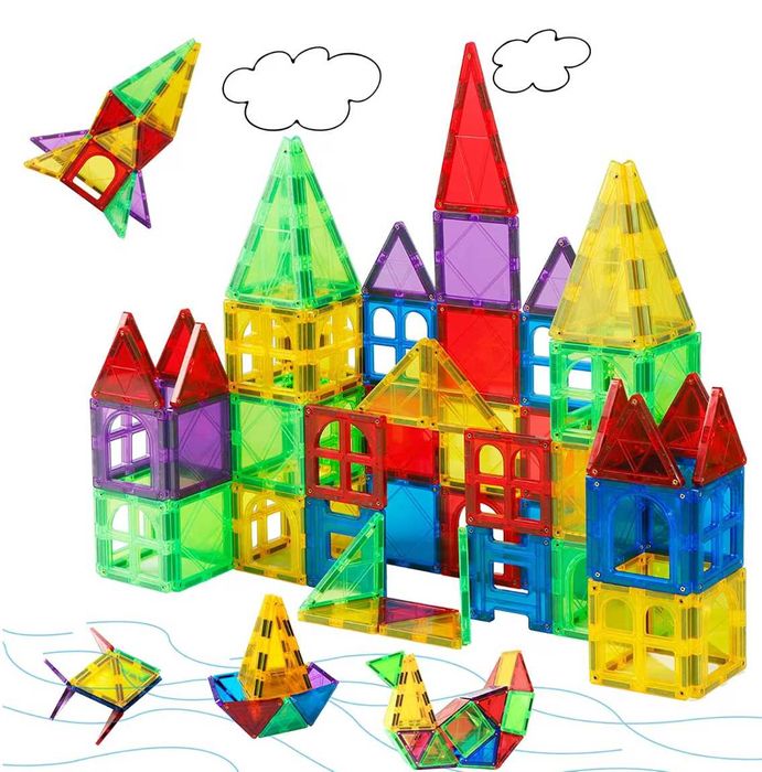 ДВА големи комплекта изцяло магнитни конструктори 104 ч. 79лв. (2х52)