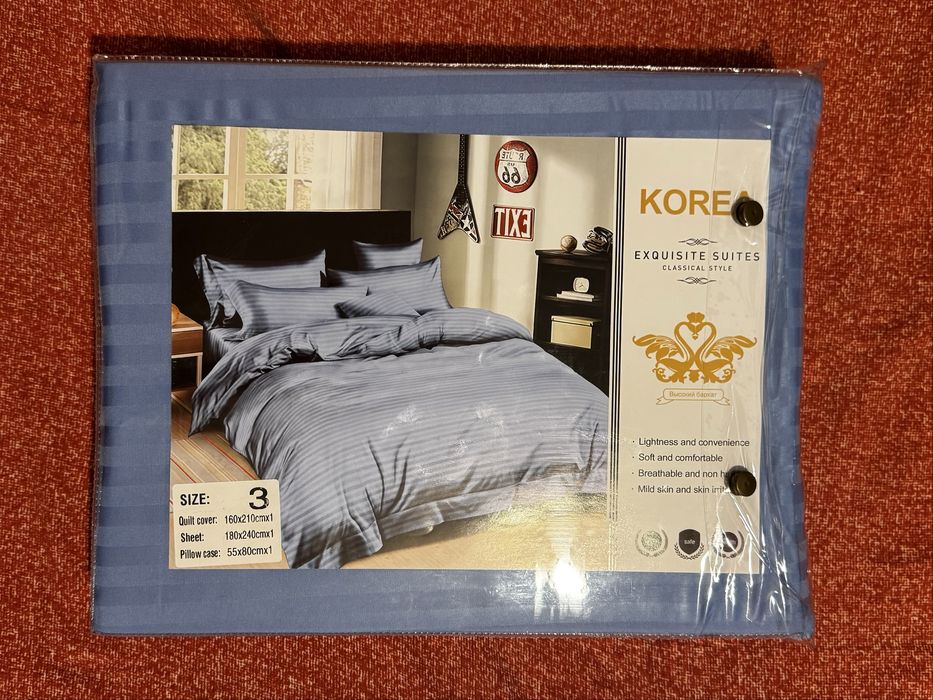 Постельное бельё KOREA Exquisite Suites (Размер 3) — синее