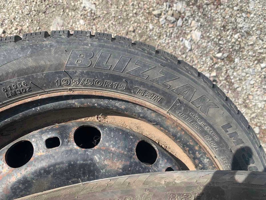 джанти със зимни гуми за сеат ибиза 6L 5X100 195/50/15 BRIDGESTONE 4бр