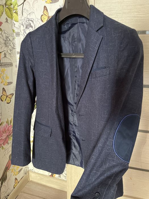 Пиджак школьный темно синий