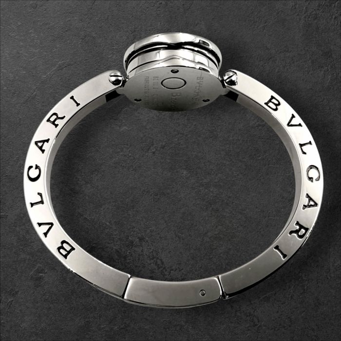 BVLGARI B.zero1 Black Dial Steel Bangle Watch Пълен Комплект