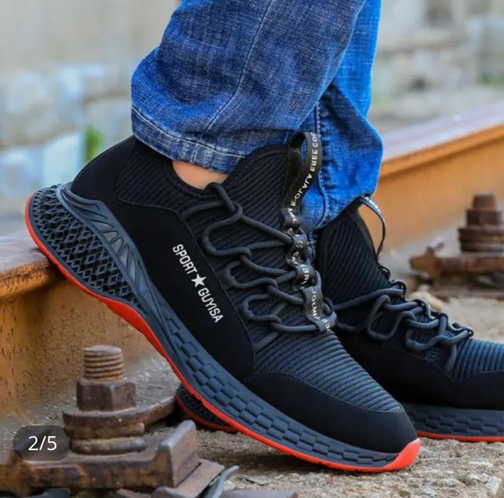 Мъжки,дишащи работни обувки с метално бомбе ук9