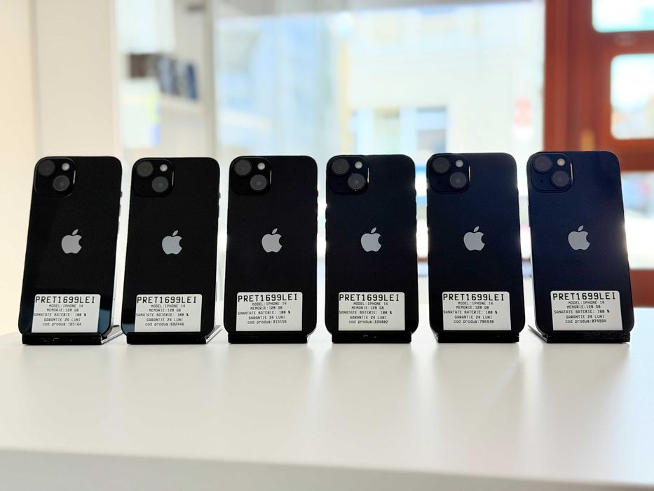 Magazin Apple iPhone 14 Midnight Excelent 128GB Garantie Rate